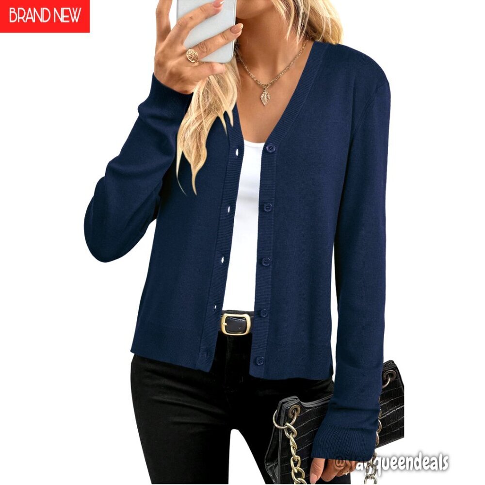 Wool Blend Cardigan Sweater, Business Casual, Machine Washable, True to Size